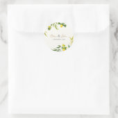 Watercolor Lemon Wedding Envelope Seal Stickers (Sac)