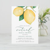 Watercolor Lemons Virtual Bridal Show Invitation (Debout devant)