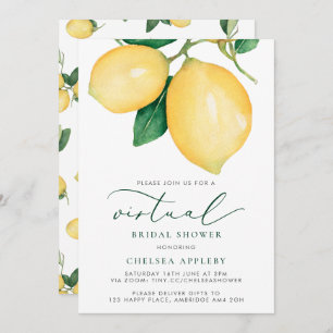 Watercolor Lemons Virtual Bridal Show Invitation