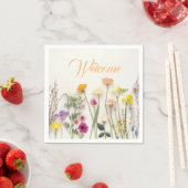 Watercolor lente Bloemen Patroon Servet (Insitu)