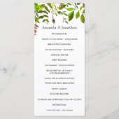 Watercolor lente-loof bruiloftsprogramma programma (Voorkant)