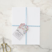 Watercolor lente roze bloem bedankt cadeaulabel (Met Touw)