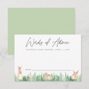 Watercolor Lentekabouters Baby Shower Advieskaart