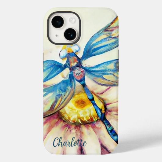 Watercolor Libel, Personaliseer Case-Mate iPhone Case (Achterkant)