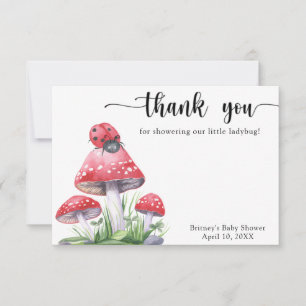 Watercolor lieveheersbeestje - bedankt babyshower