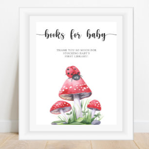 Watercolor lieveheersbeestje - boeken voor baby poster