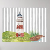 watercolor Lighthouse Poster (Voorkant)