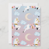 Watercolor Little Pony Invitation d'anniversaire (Dos)