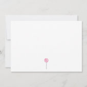 Watercolor Lollipop Invitation de fête d'anniversa (Dos)