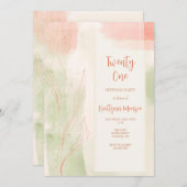 Watercolor Loof Uitnodiging (Voorkant / Achterkant)