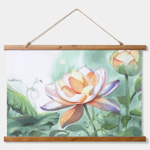Watercolor Lotus Hangend Wandkleed