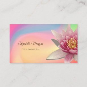 Watercolor Lotus, Kleurrijke Yoga Visitekaartje