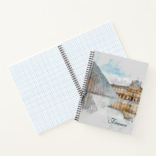 Watercolor Louvre Carnet - Paris Art Travel