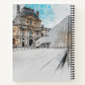 Watercolor Louvre Carnet - Paris Art Travel (Dos)