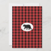 Watercolor Lumberjack 1er Invitation anniversaire (Dos)