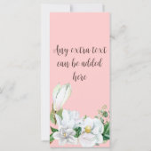 Watercolor Magnolia Blush Wedding Programme (Dos)