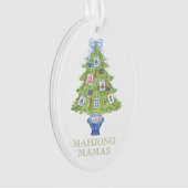 Watercolor Mahjong Christmas Tree Party (devant)