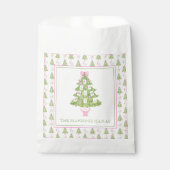 Watercolor Mahjong Christmas Tree Party Bedankzakje (Voorkant)