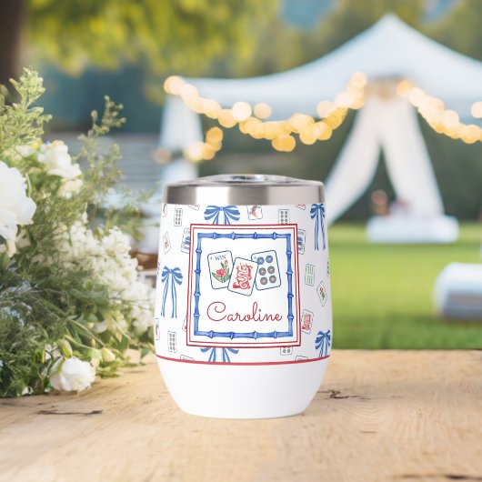 Watercolor Mahjong Titres & Bows Party (Mariage (pivoté))