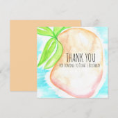 Watercolor Mango Handgeschilderde Tropisch  Bedankkaart (Voorkant / Achterkant)