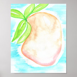Watercolor Mango Originele Kunst Poster