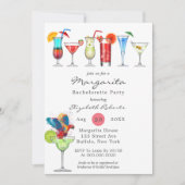 Watercolor Margarita Bachelorette Party Invitation (Devant)