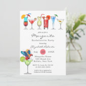Watercolor Margarita Bachelorette Party Invitation (Debout devant)