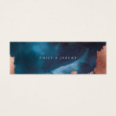 Watercolor Marine Blue Moody Rose Gold Cadeau Regi (Devant)