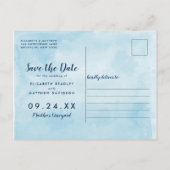 Watercolor Marthas Vineyard Kaart Save the Date (Achterkant)