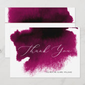 Watercolor Merlot, Red Wine Luxury Merci Cartes (Devant / Derrière)