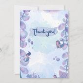 Watercolor Mermaid 1ère invitation anniversaire (Dos)