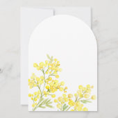 Watercolor Mimosa Arch First Communion Kaart (Achterkant)