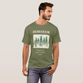 Watercolor Misty Wood Matching Rustic T-Shirt (Devant entier)
