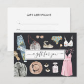 Watercolor Modeontwerp | Cadeaubon (Voorkant / Achterkant)