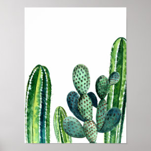 Watercolor Modern Cactus Zuidwest Poster