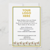 WATERCOLOR MODERNE ELEGANTE POINSETTIA BOOM FEESTDAGENKAART (Achterkant)