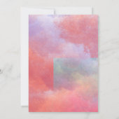 Watercolor Monogram Bruiloft Kaart (Achterkant)