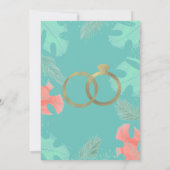 Watercolor Monstera Bachelorette Weekenduitstap Kaart (Achterkant)