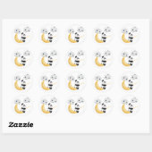 Watercolor Mooie Panda Twinkle Twinkle Baby Shower Ronde Sticker (Vel)