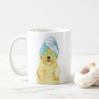 Watercolor Morkie Poo Spadag Huisdierportret Mok