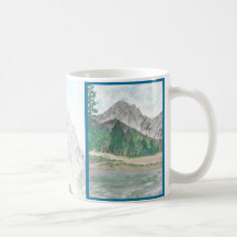 Watercolor Mountain Scene Mug personnalisée