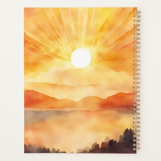 Watercolor Mountain Sunset (Dos)