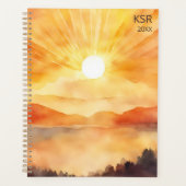 Watercolor Mountain Sunset Planner (Voorkant)