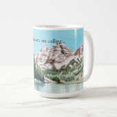 Watercolor mountains, Colorado coffee mug 11 oz (Devant droit)