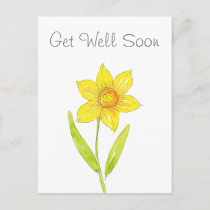 Watercolor Narcis 2 Briefkaart