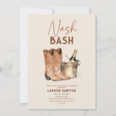 Watercolor Nash Bash Bachelorette Party Invitation (Devant)