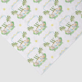 Watercolor Nativity Monogram Crest Christmas Tissuepapier (Detail)