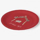 Watercolor Nativity  Papieren Bordje (Gekanteld)