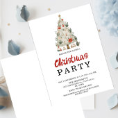 Watercolor Neutral Boho Holiday Party Invitation