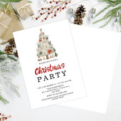 Watercolor Neutral Boho Holiday Party Invitation